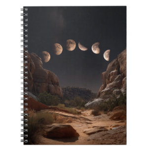 Caderno Espiral Notebook Desert Moon Fases da Noite
