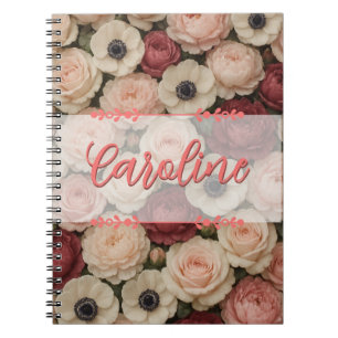 Caderno Espiral Notebook Design Floral Personalizado