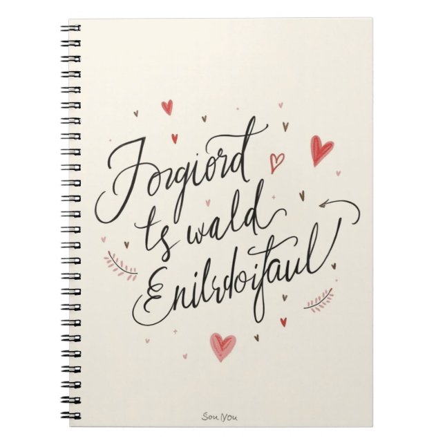 Caderno Espiral notebook design mínimo (Frente)