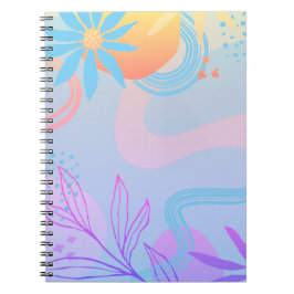 Caderno Espiral Notebook design simples e elegante abstrato espira