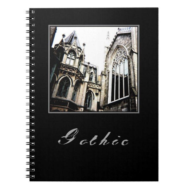 Caderno Espiral Notebook/Diário 'Gótico' (Frente)