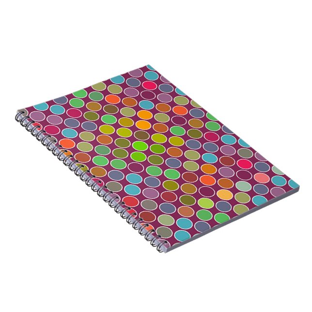 Caderno Espiral Notebook Diário Pontos do Arco-Íris (Lado Direito)