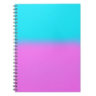 Caderno Espiral Notebook/Diário rosa e turquesa