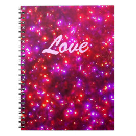Caderno Espiral Notebook/Diário Rosy Sparkle ' Love'