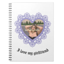 Notebook Dingus Heart Lace Frame Spiral