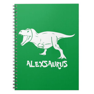 Caderno Espiral Notebook Dinossauro de Nome Personalizado