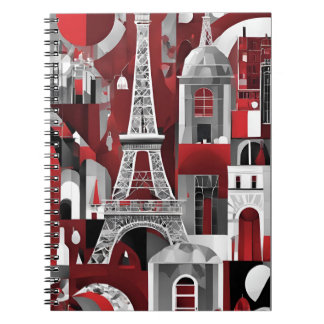Caderno Espiral Notebook do designer com a Abstrato Art da Torre E