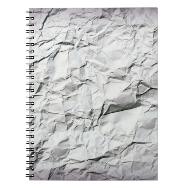 Caderno Espiral Notebook do Designer com papel amassado texturizad (Frente)