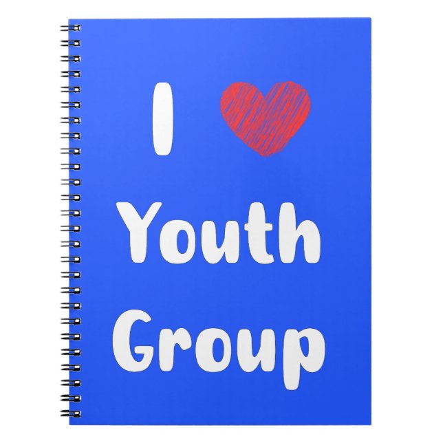 Caderno Espiral Notebook do Grupo Juventude I Heart (Frente)