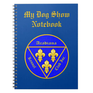 Caderno Espiral Notebook do logotipo Acadiana Kennel Club