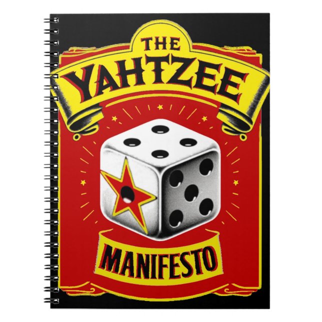 Caderno Espiral Notebook do Manifesto Yahtzee (Frente)