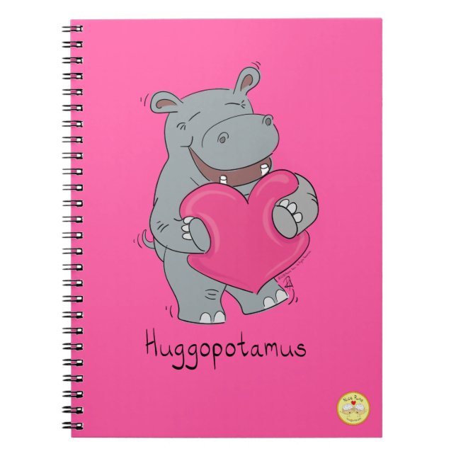 Caderno Espiral Notebook do Namorados Hippo Hugs (Frente)