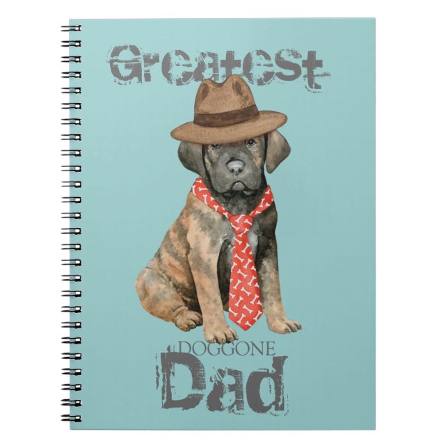 Caderno Espiral Notebook do Pai Cane Corso (Frente)