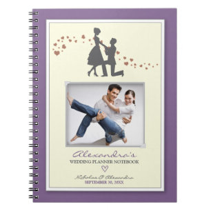 Caderno Espiral Notebook do Planejador de Casamento da Proposta de