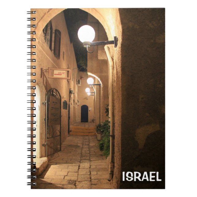 Caderno Espiral Notebook do velho Jaffa em Israel (Frente)