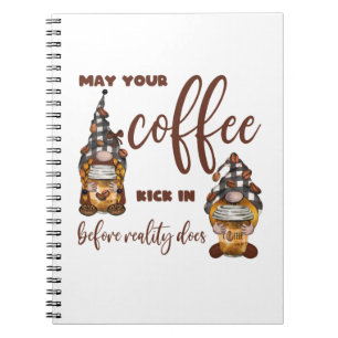 Caderno Espiral Notebook dos gnomos do café