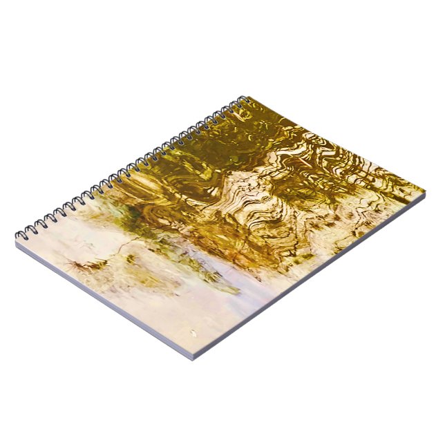 Caderno Espiral Notebook Dourado Mirror Water (Left Side)