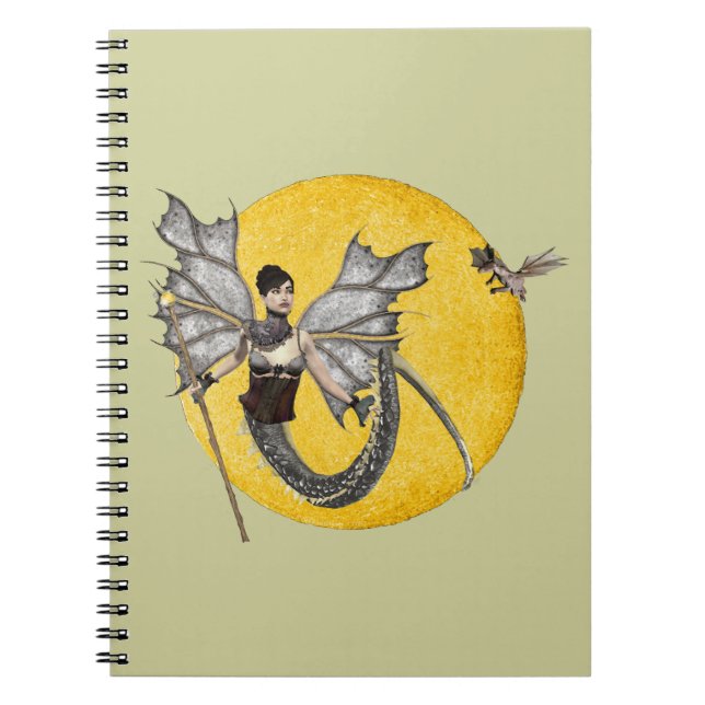 Caderno Espiral Notebook Dragão Deusa (Frente)
