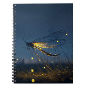 Caderno Espiral Notebook Dragonfly Firefly Noite