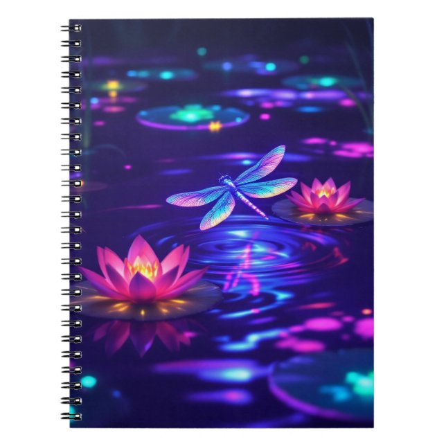 Caderno Espiral Notebook Dragonfly Glow Encantado | 6,5x8,75" (Frente)