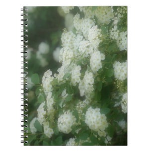Caderno Espiral Notebook Dreamy Wild White Roses Flor Nature