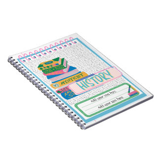 Caderno Espiral Notebook Editável Back to School History