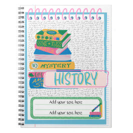 Caderno Espiral Notebook Editável Back to School History