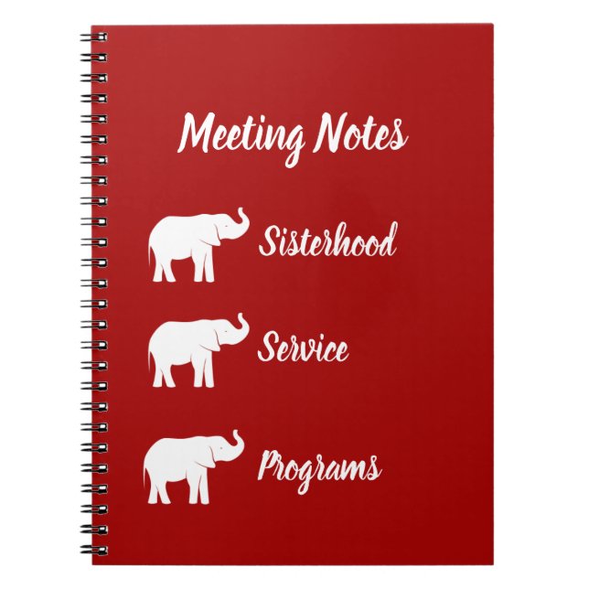Caderno Espiral Notebook elefante (Frente)