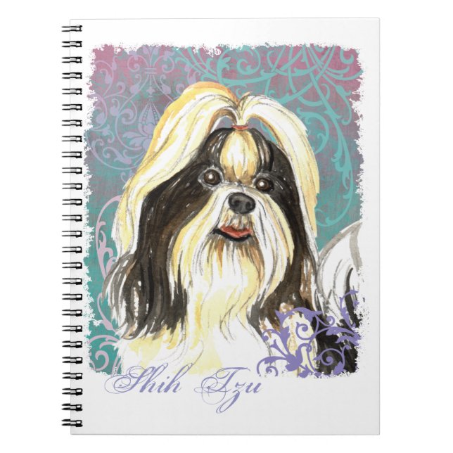 Caderno Espiral Notebook Elegante Shih Tzu (Frente)