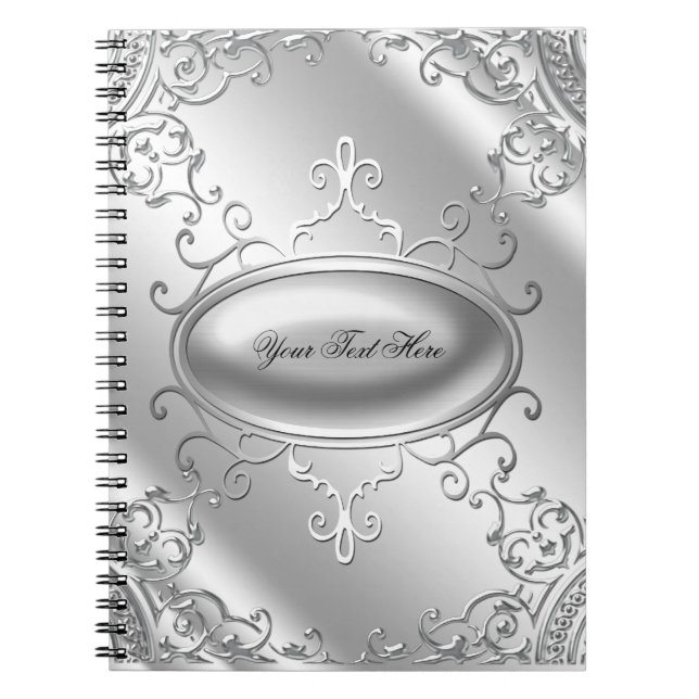 Caderno Espiral Notebook Elegante Silver (Frente)