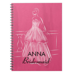 Caderno Espiral Notebook Elegante White Gown Chá de panela Favor