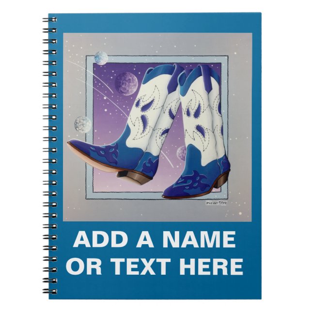 Caderno Espiral Notebook Elétrico Slide Cowboy Boots (Frente)
