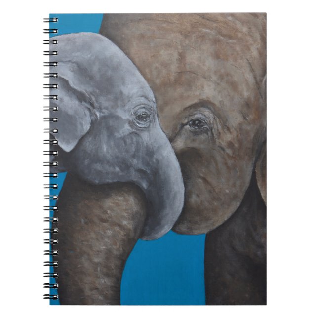 Caderno Espiral Notebook Elphant e Azul-Criança (Frente)