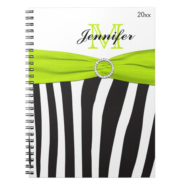 Caderno Espiral Notebook em branco com Limão preto (Frente)