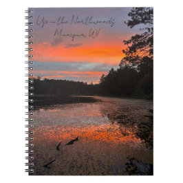 Caderno Espiral Notebook em Northwoods Lake Photo