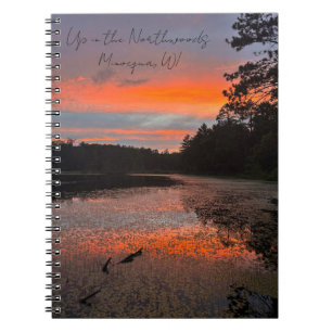 Caderno Espiral Notebook em Northwoods Lake Photo