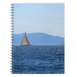 Caderno Espiral Notebook em veleiro