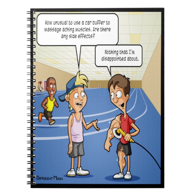 Caderno Espiral Notebook Engraçado com Massagem de Carro Buffer (Frente)