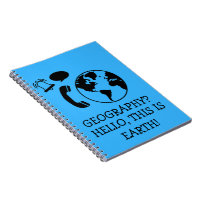 Notebook engraçado de geografia