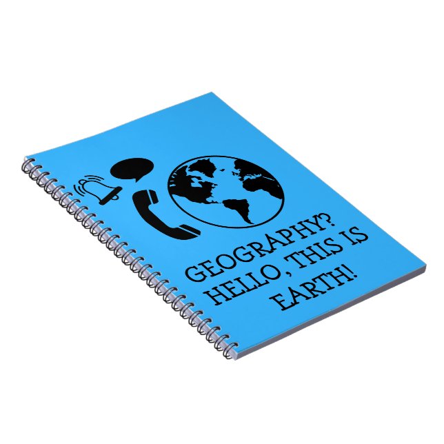 Caderno Espiral Notebook engraçado de geografia (Lado Direito)