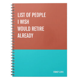 Caderno Espiral Notebook engraçado, Diário humorístico Escrevendo,