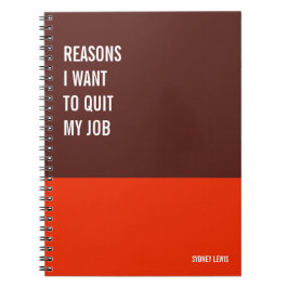 Caderno Espiral Notebook engraçado, Diário humorístico Escrevendo,