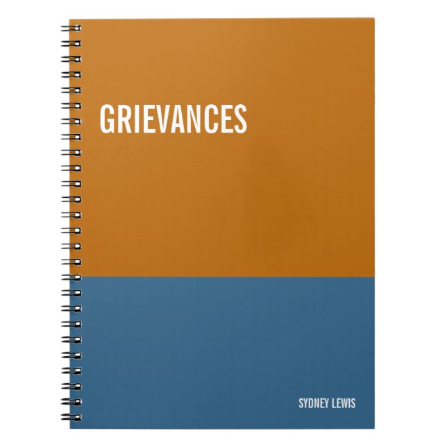 Caderno Espiral Notebook engraçado, Diário humorístico Escrevendo, (Frente)