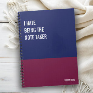 Caderno Espiral Notebook engraçado, Diário humorístico Escrevendo,
