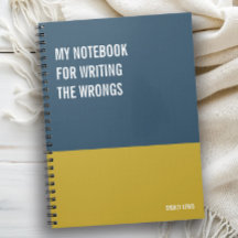 Notebook engraçado, Diário humorístico Escrevendo,
