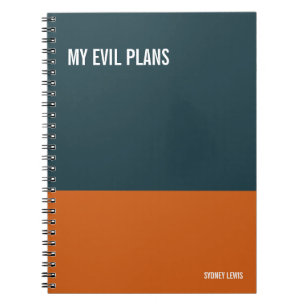 Caderno Espiral Notebook engraçado, Diário humorístico Escrevendo,