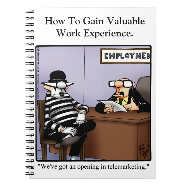 Caderno Espiral Notebook Engraçado e Humor (Frente)