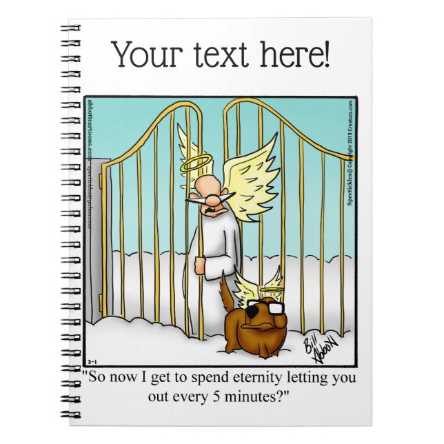 Caderno Espiral Notebook Engraçado e Humor (Frente)