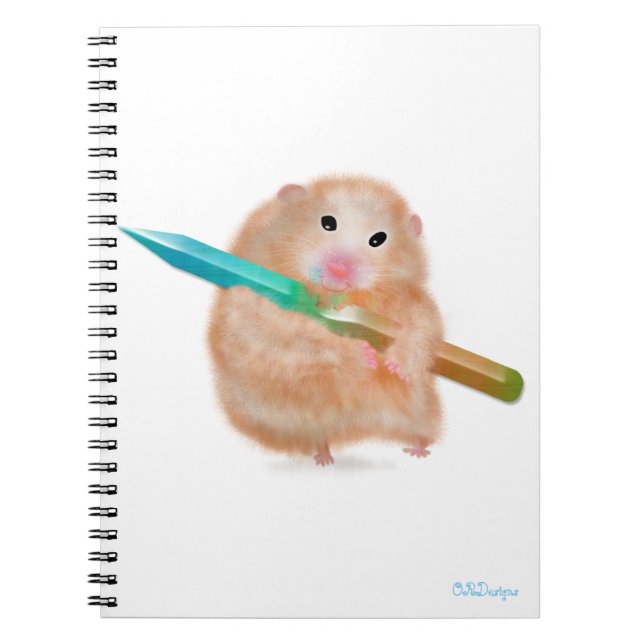 Caderno Espiral Notebook Engraçado Hamster (Frente)