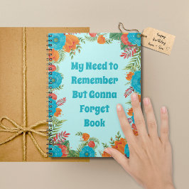 Caderno Espiral Notebook Engraçado para Pessoas Esquecidas Present